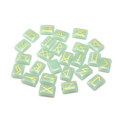 Zotoone elder Futhark runes on aventurine stones for daily rituals