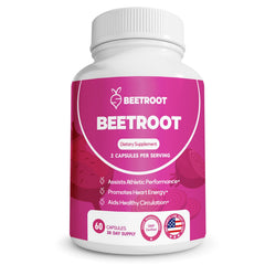 ZyliaVitaX Beet Root Capsules bottle front showing vegan and non-GMO formula.