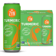ZYN Turmeric Wellness Drink mango-lychee bottle on bright backdrop, refreshing sip