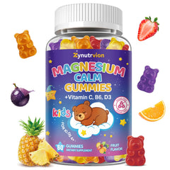 Zynutrvion magnesium glycinate gummies bottle front signaling family-friendly sleep support