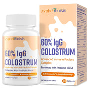 Zypherionixis bovine colostrum capsules pack front for easy daily immune support.