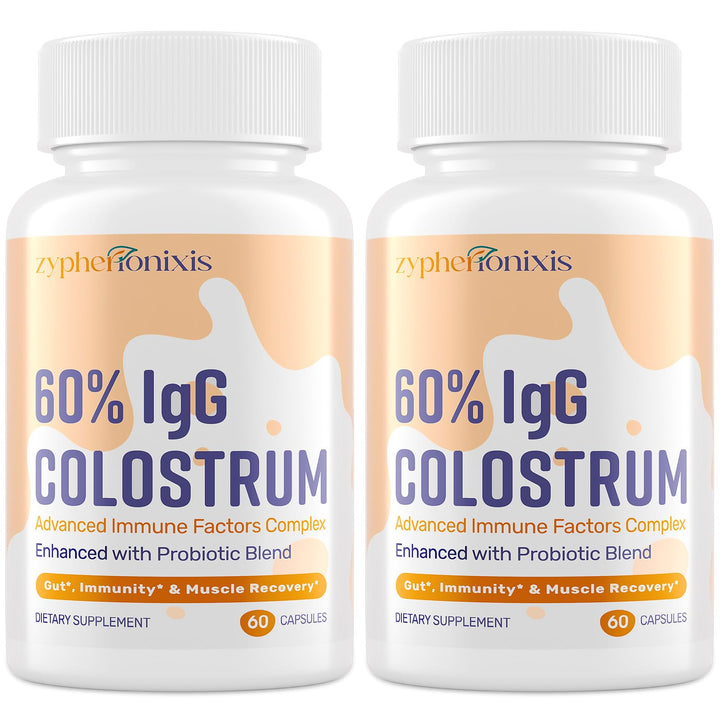 Zypherionixis bovine colostrum capsules pack for daily immune support and overall wellness