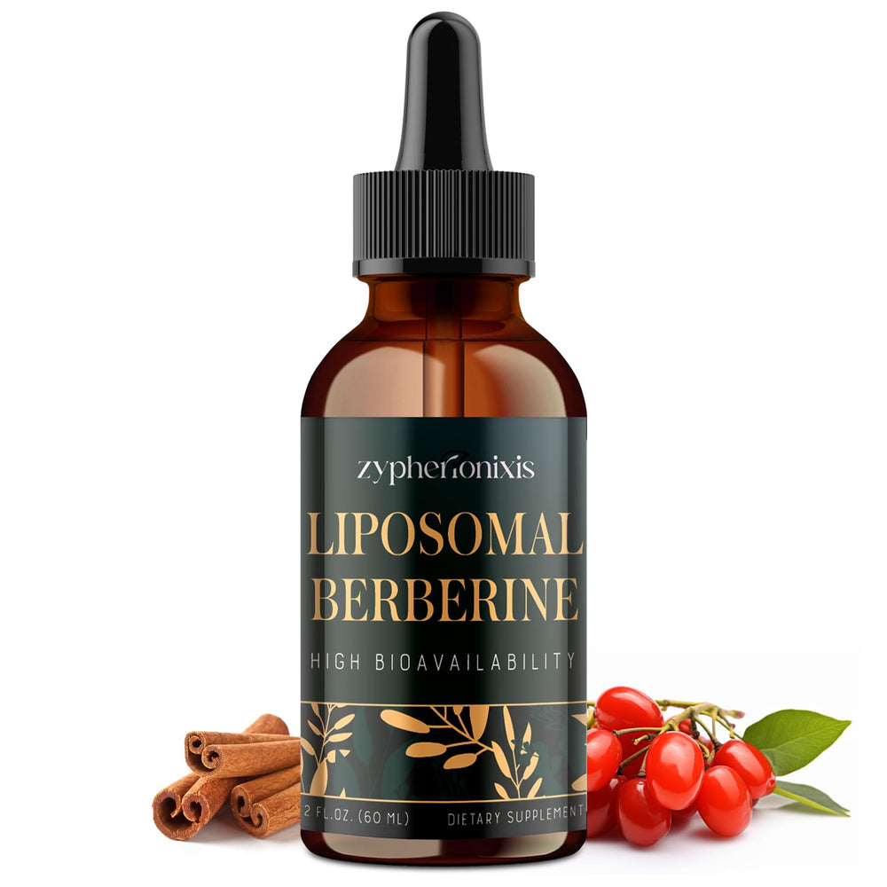 Zypherionixis liposomal berberine drops bottle showing high-absorption format for daily use
