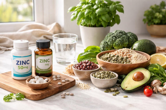 Australian vegan choosing zinc supplements and food sources