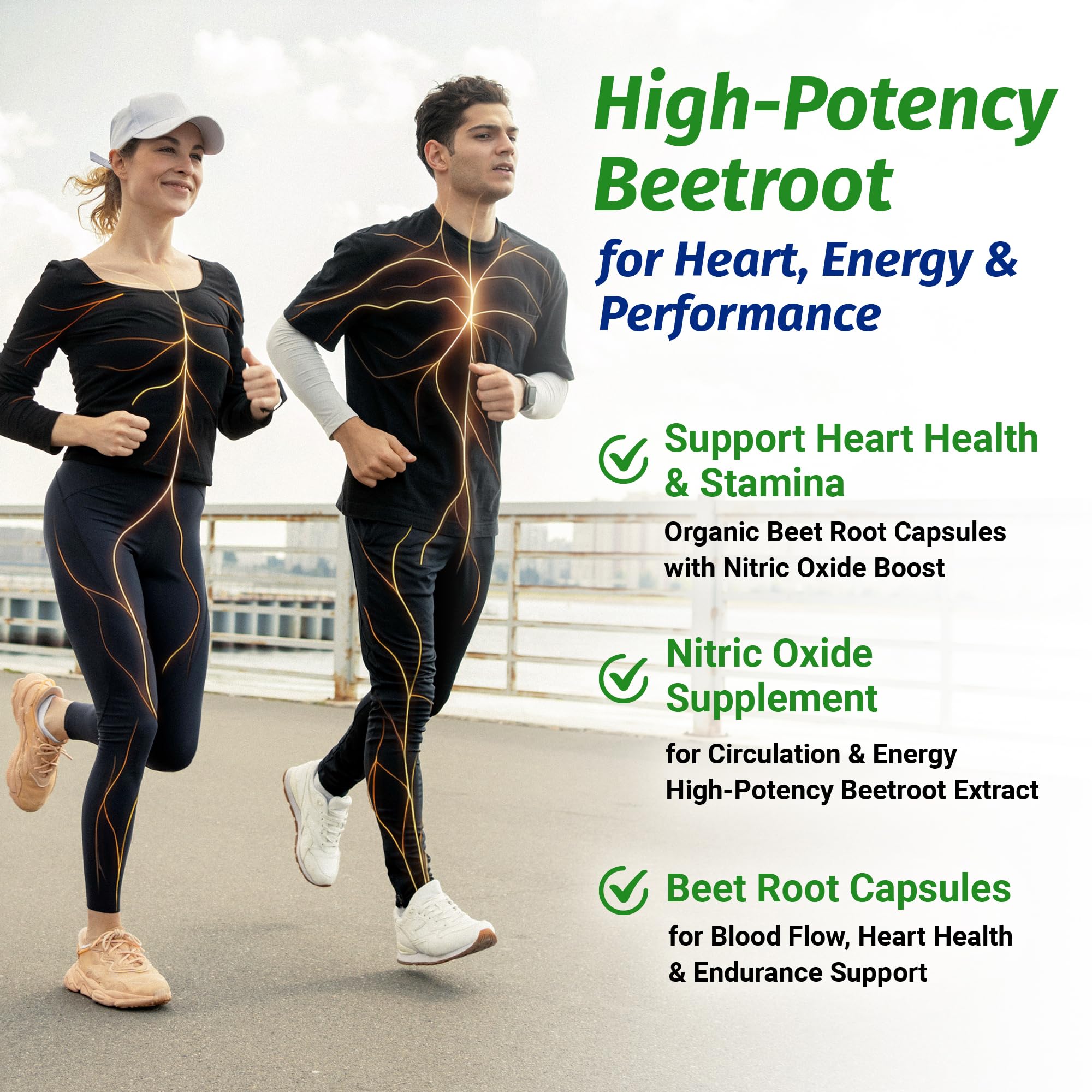 Close-up on label reinforces vegan, non-GMO Beet Vital quality you can trust.