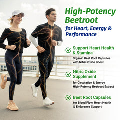 Close-up on label reinforces vegan, non-GMO Beet Vital quality you can trust.