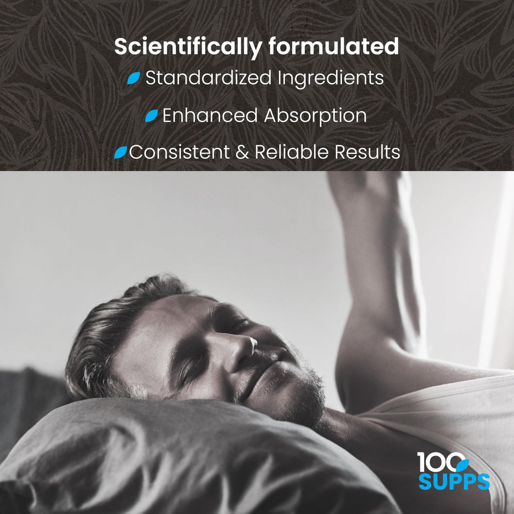 100 Supps Magnesium Glycinate daily dose image emphasizes 400 mg intake