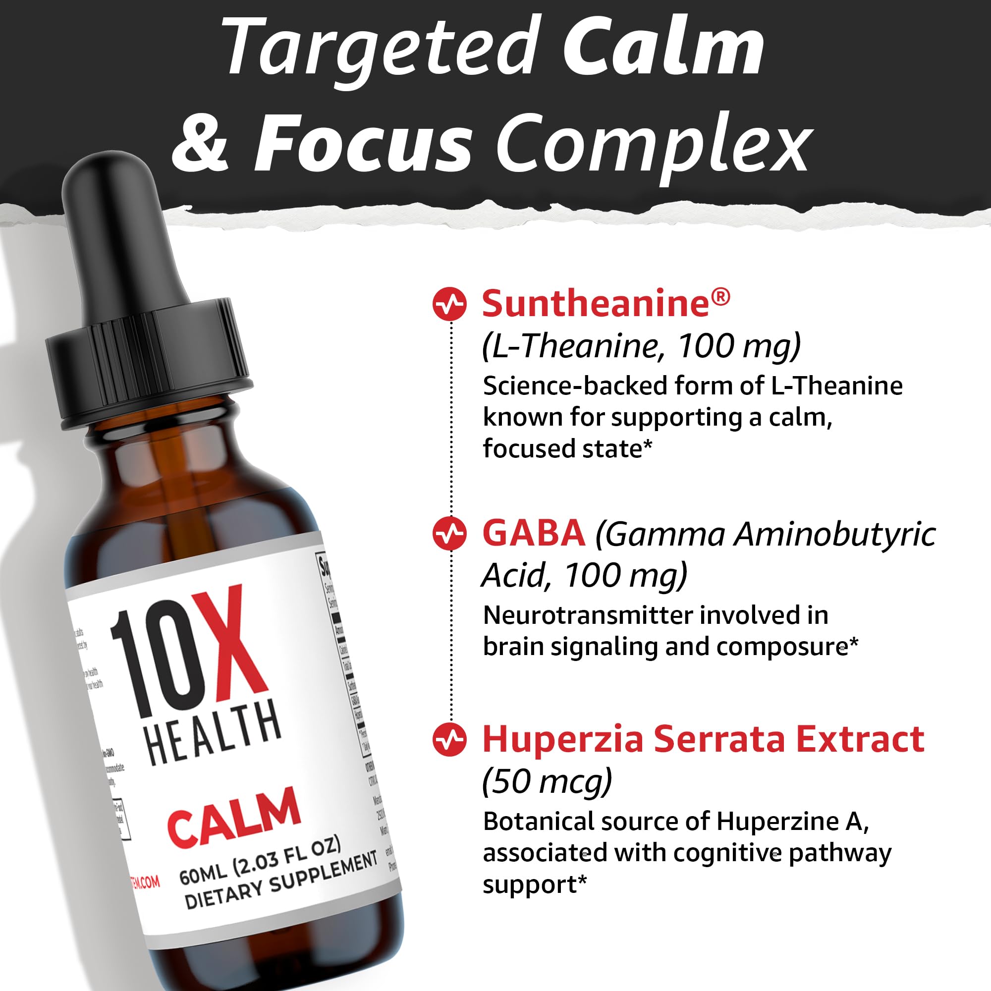 Close-up of dropper highlights precise dosing for consistent calm.