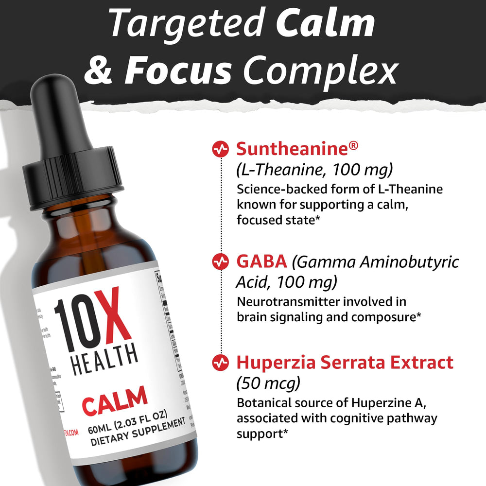 Close-up of dropper highlights precise dosing for consistent calm.
