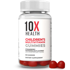10X Health System children's methylated multivitamin gummies bottle for daily nutrition.