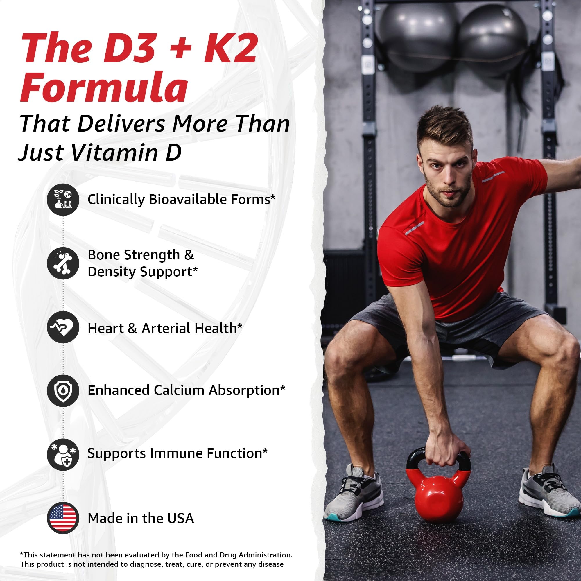 Closeup of 10X Health System D3K2 capsules highlighting high-potency blend.