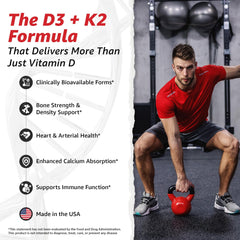 Closeup of 10X Health System D3K2 capsules highlighting high-potency blend.
