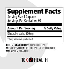 Dihydroberberine capsules close-up emphasizing enhanced bioavailability.