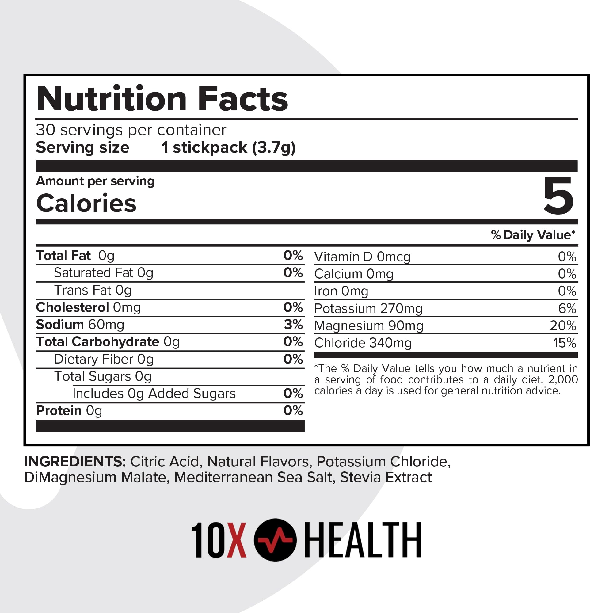 10X Health System electrolytes go packets for easy mixing and effective hydration on travel.