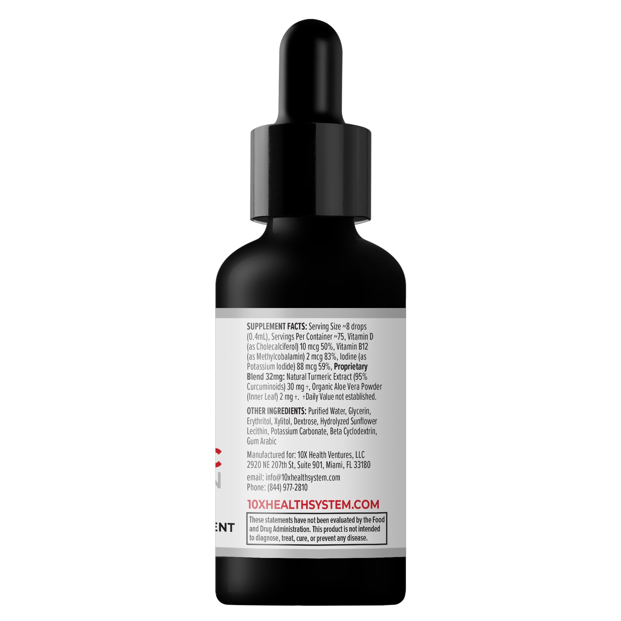 Vegan formula turmeric drops highlighting plant-based wellness