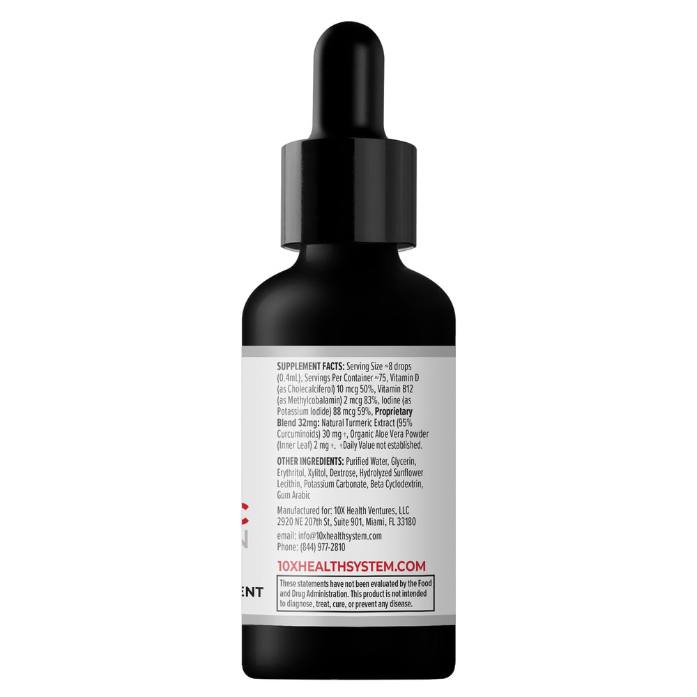 Vegan formula turmeric drops highlighting plant-based wellness