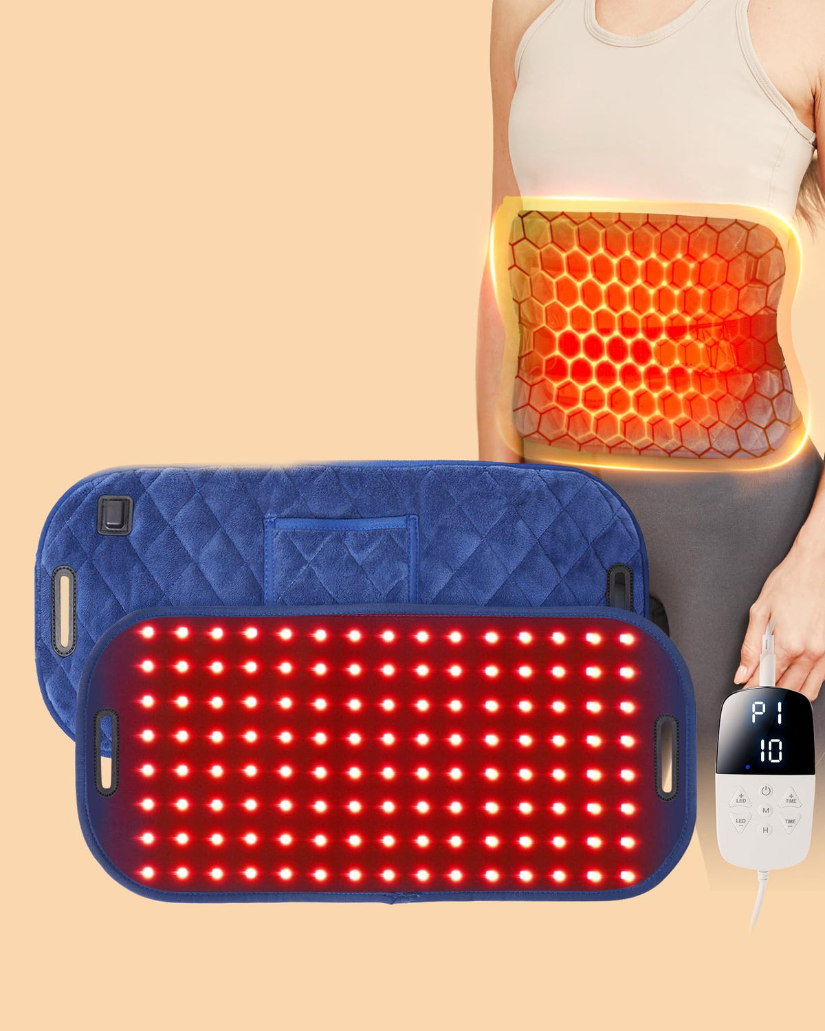 120 LED red light therapy belt overview for versatile at-home relief.