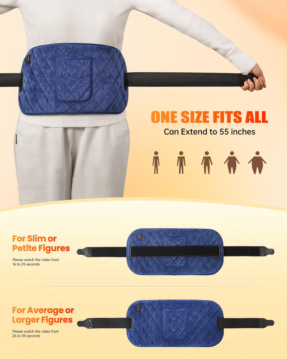 120 LED red light therapy belt safety-control panel ensures safe session timing.