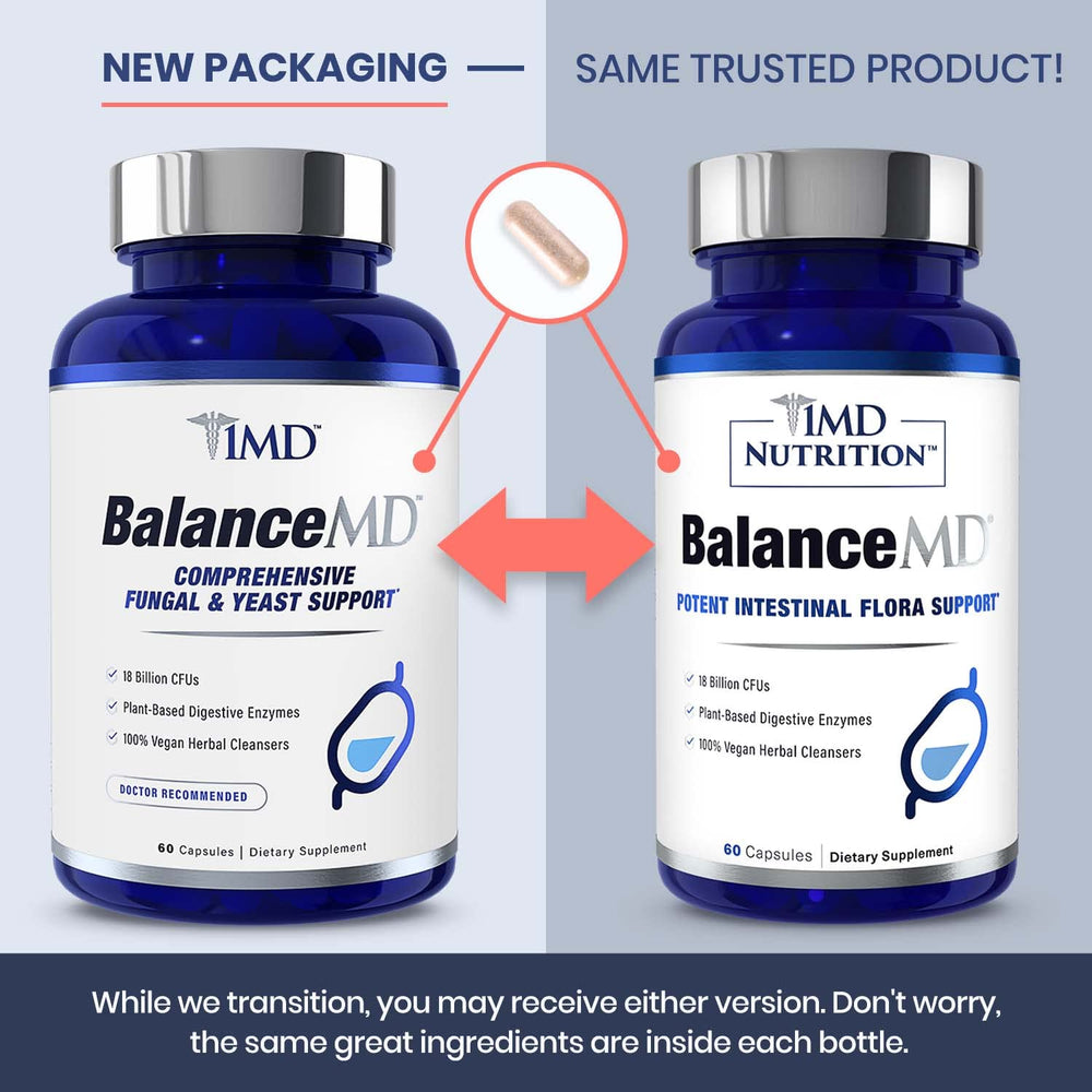 1MD BalanceMD digestive enzymes blend helps protein digestion and microbial balance.