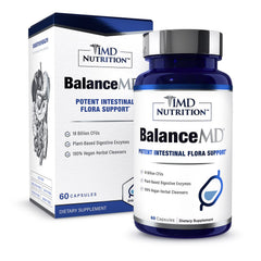 1MD BalanceMD Vaginal Probiotics bottle for daily gut and vaginal microbiome support.