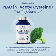 1MD NAC bottle cap close-up emphasizes easy daily wellness routine.