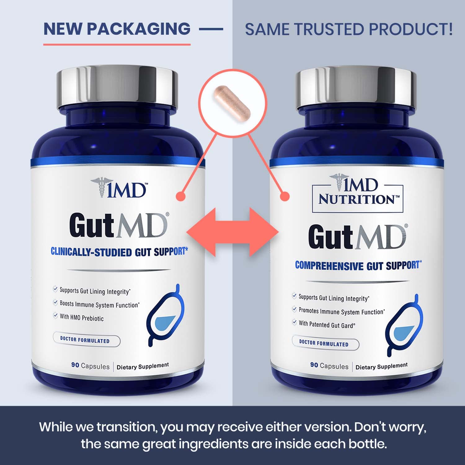 1MD GutMD ingredients closeup hints at licorice-based GutGard and acacia gum.