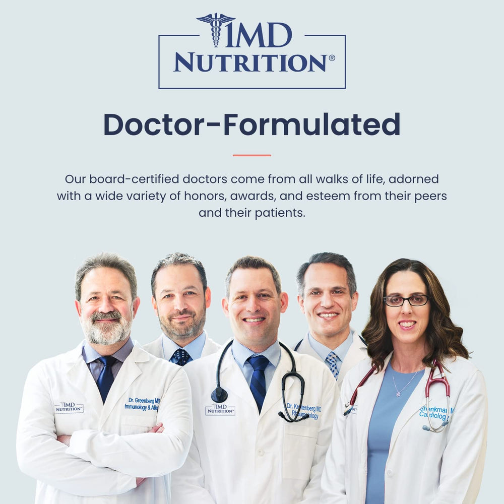 1MD GutMD packaging box cradles a science-backed gut wellness story.
