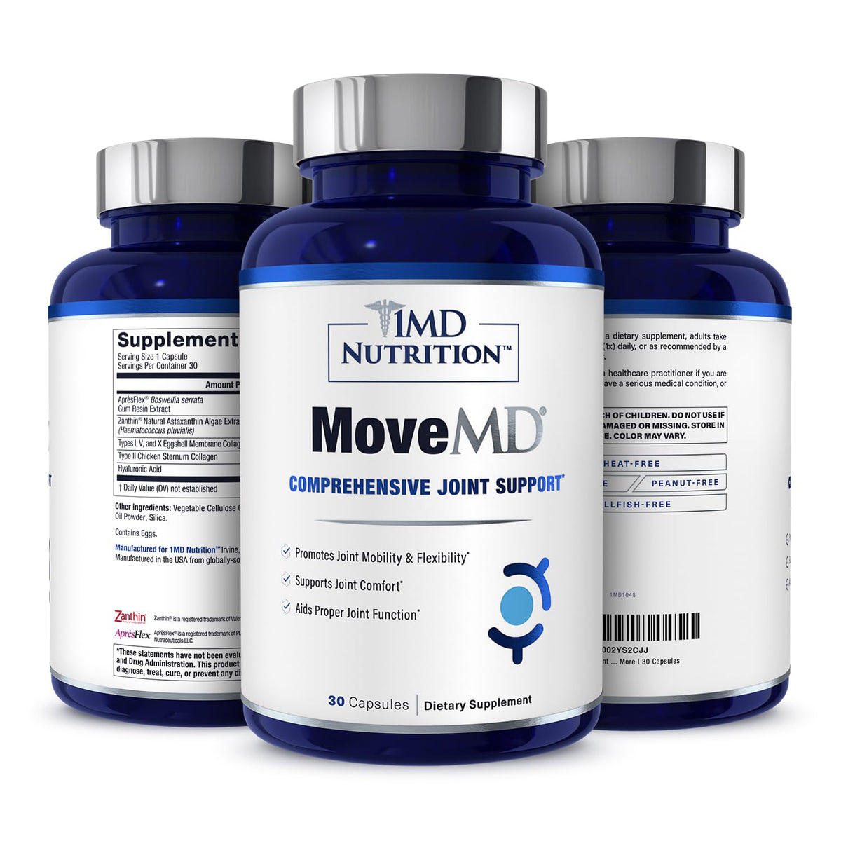 MoveMD capsules closeup by 1MD Nutrition for easy daily joint support
