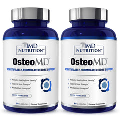 1MD Nutrition OsteoMD bottle front showing calcium hydroxyapatite blend for bone support