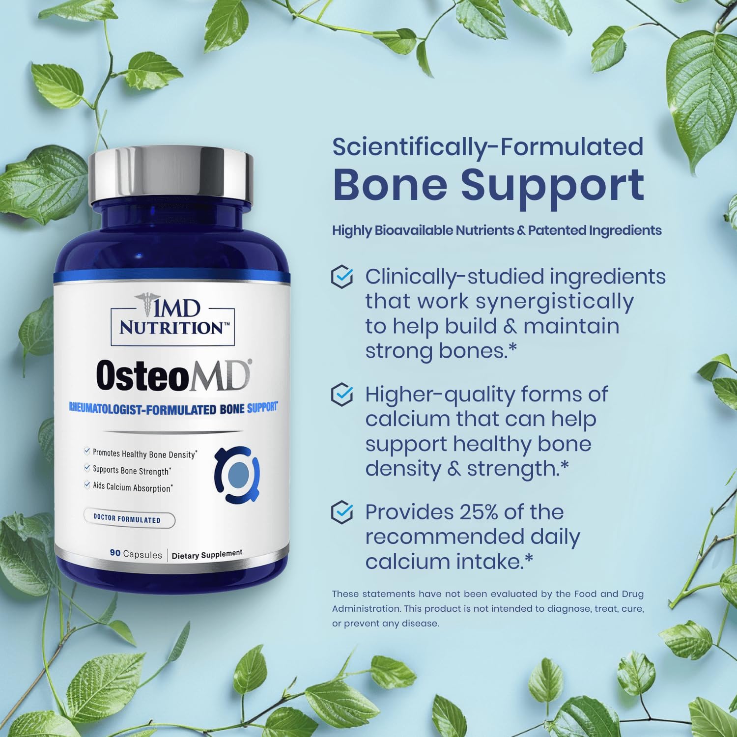 Calzbone formula image emphasizes Cissus-derived bone mineral support