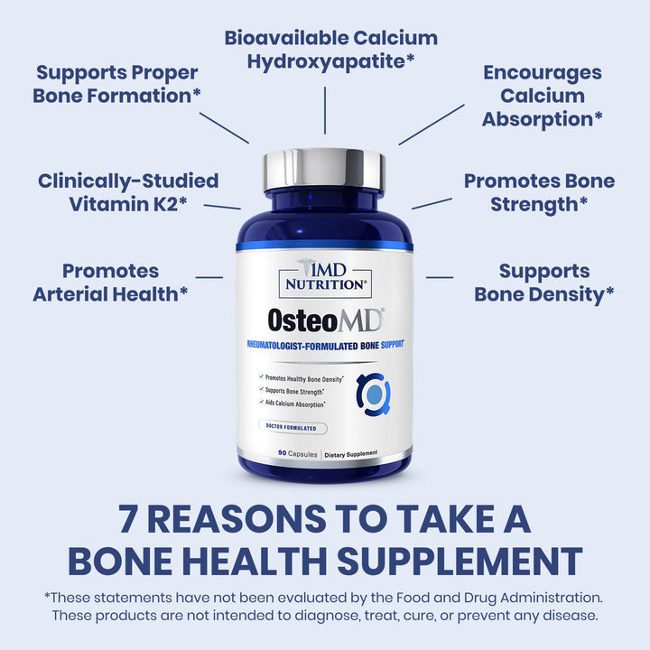 OsteoMD capsules closeup highlighting capsule texture and bone health use