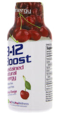 1st Step for Energy B-12 Boost Cherry Charge label closeup, highlighting cherry flavor and vitamin B-12.