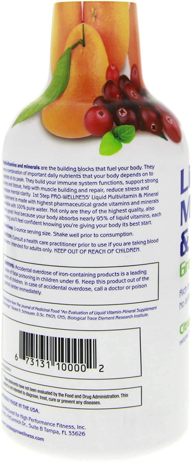 1st Step for Energy Citrus Burst label with clear nutrient profile and flavor promise