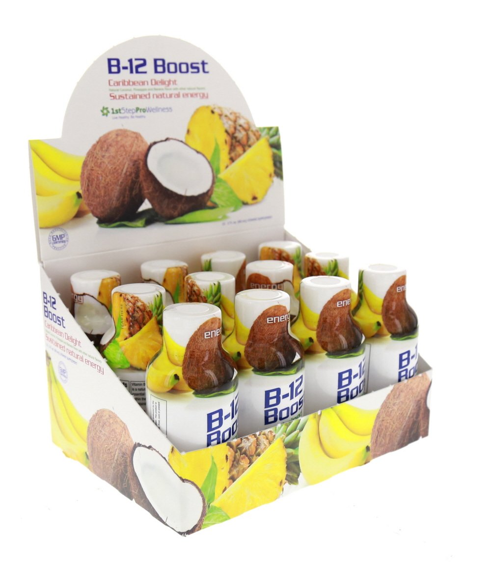 1ST STEP B12 Boost fruit-flavor close-up showing taste