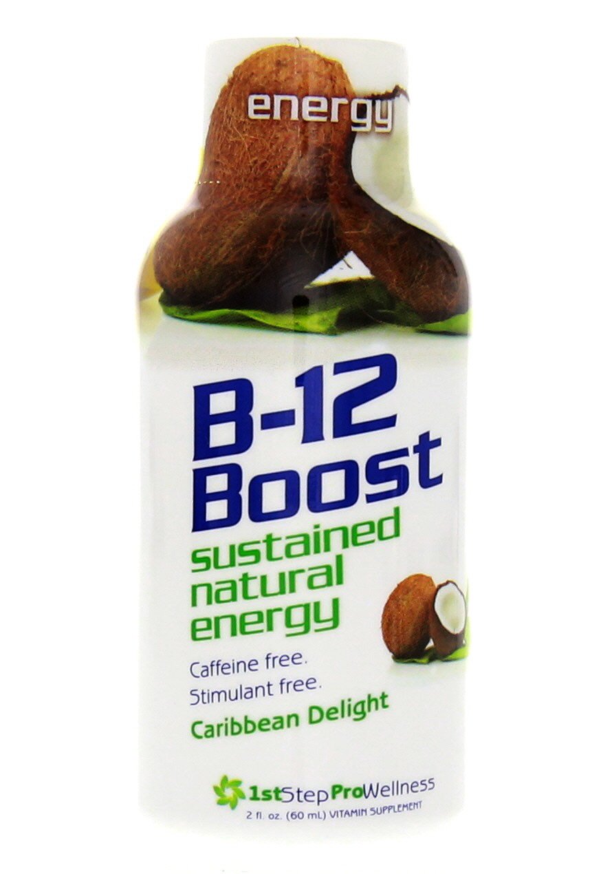 1ST STEP B12 Boost packaging box with bottle together