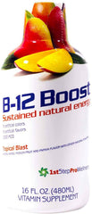 1st Step Liquid B-12 Tropical Blast bottle for steady energy on the go