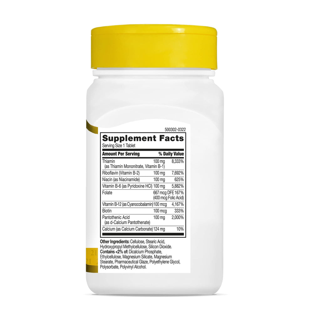 21st Century B-100 caplets daily use image emphasizing routine and trust