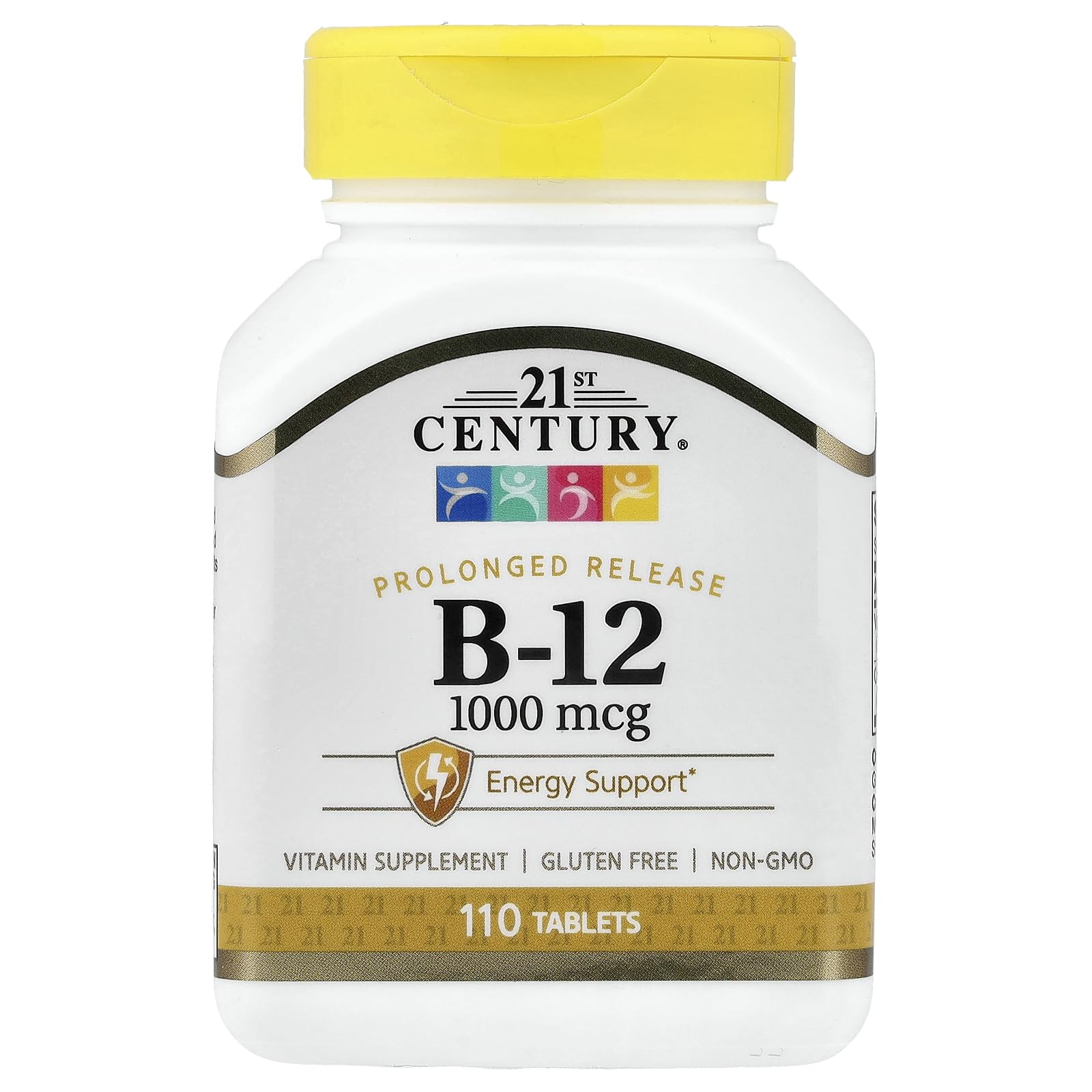 21st Century B-12 bottle with prolonged-release tablets for steady energy support