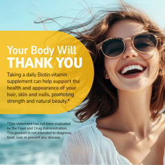 Pouring 21st Century Biotin tablets from bottle into hand for easy daily use