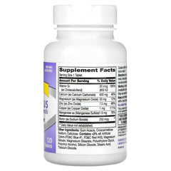 21st Century Calcium 600 Plus D3 minerals label close-up highlights vitamin D3 for absorption.