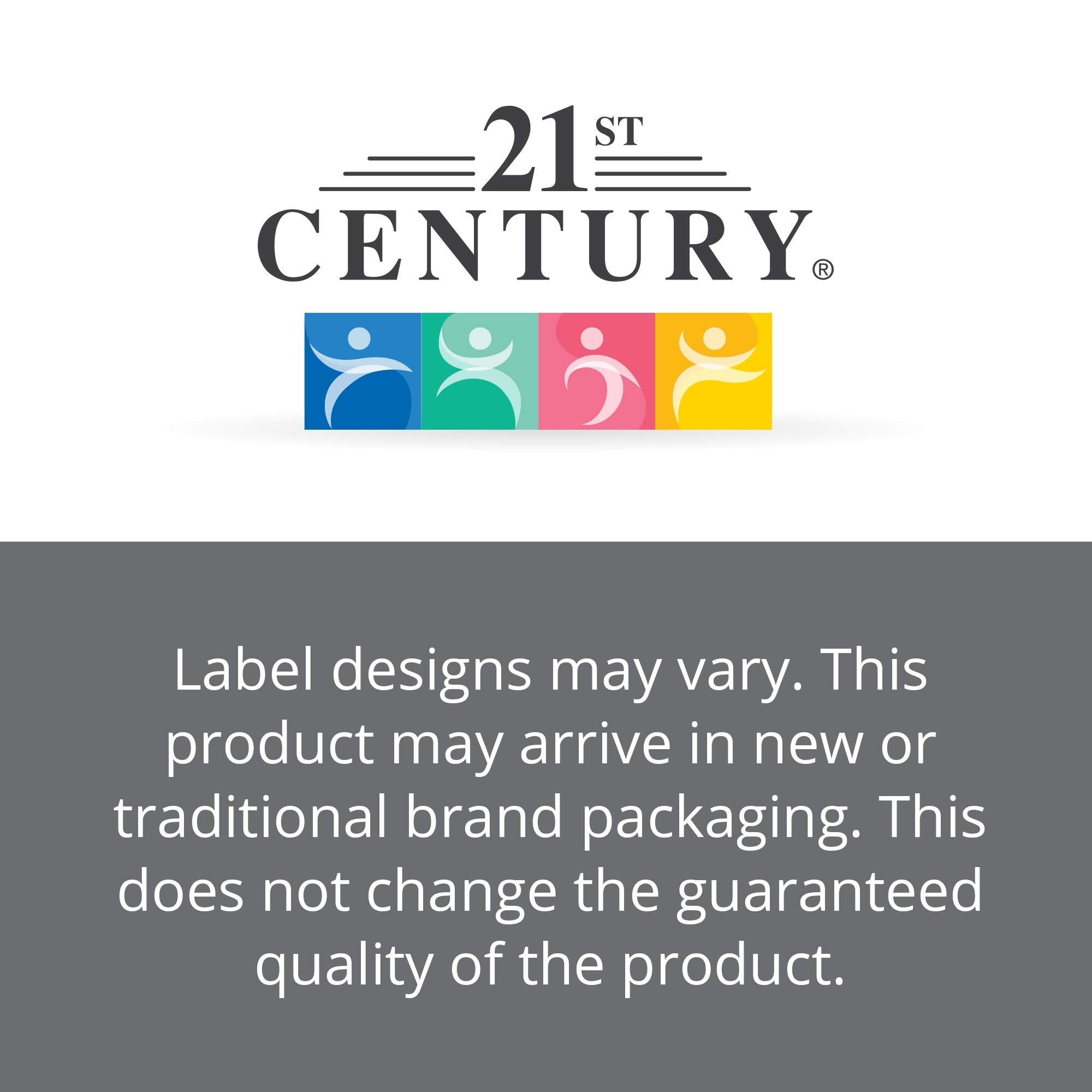 21st Century Calcium bottle label close-up highlighting gluten-free formulation