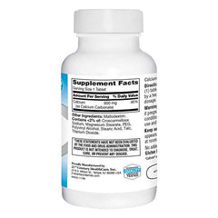 21st Century Calcium tablets being poured with emphasis on no artificial flavors and gluten free