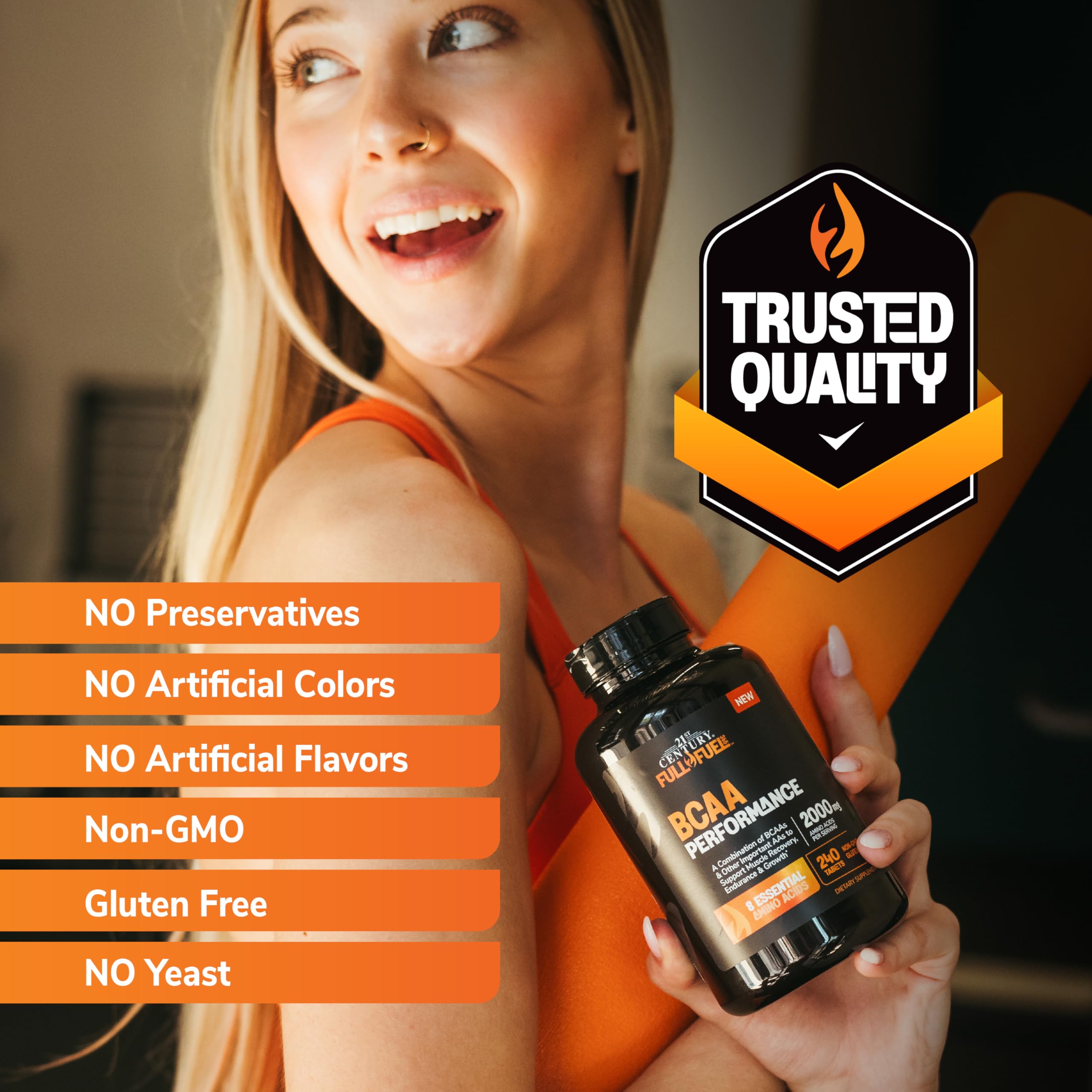 Daily-dose illustration for consistency with 21st Century Full Fuel 365 BCAA performance.
