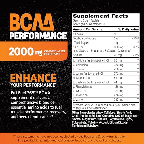 Pour shot of 21st Century Full Fuel 365 BCAA performance suggesting quick-dispense daily use.
