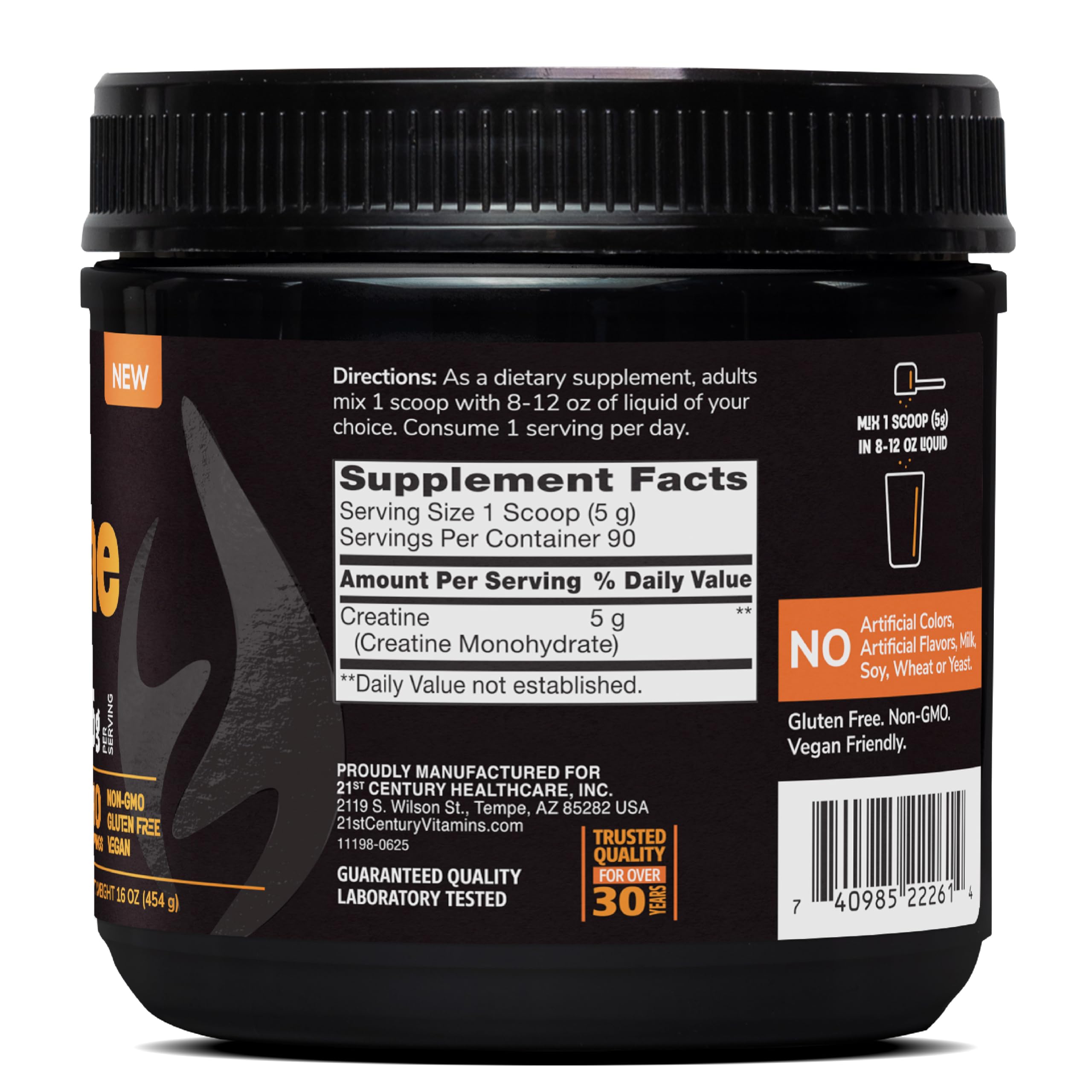 Lid open shot hints quick, no-muss daily supplementation.