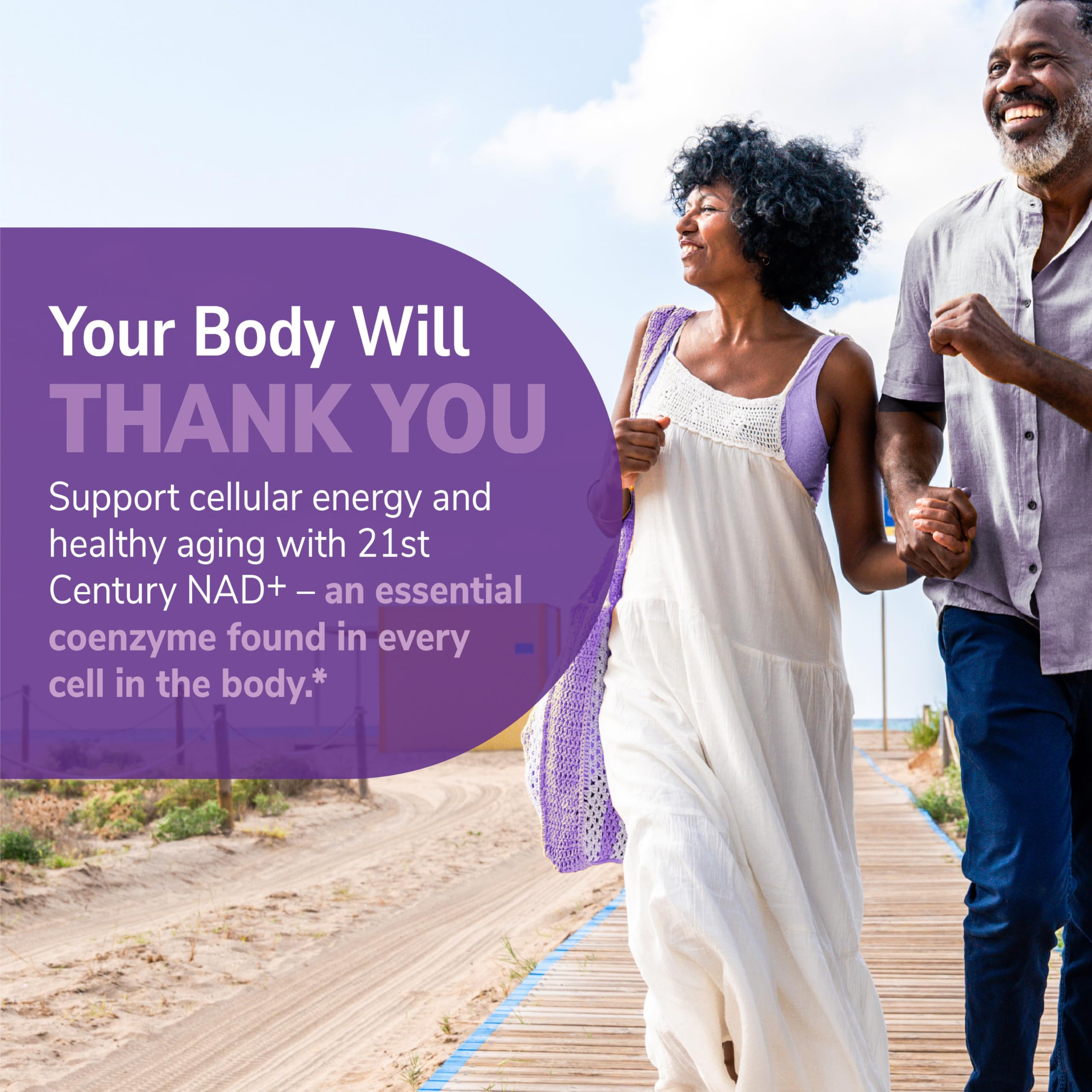 21st Century NAD+ 300 mg capsules packaging shown for daily wellness.