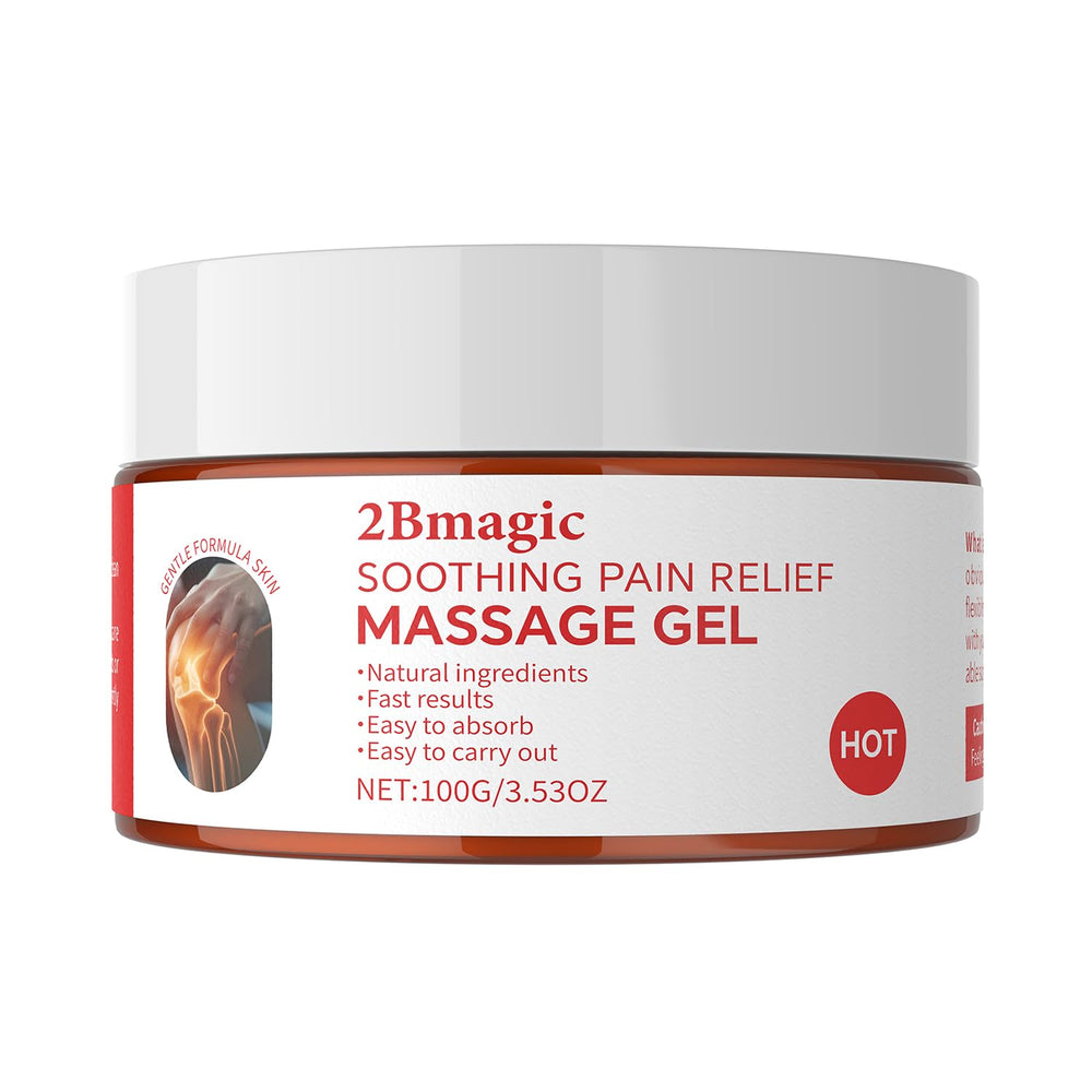 2Bmagic massage gel on-the-go usage demonstrates quick soothing action.