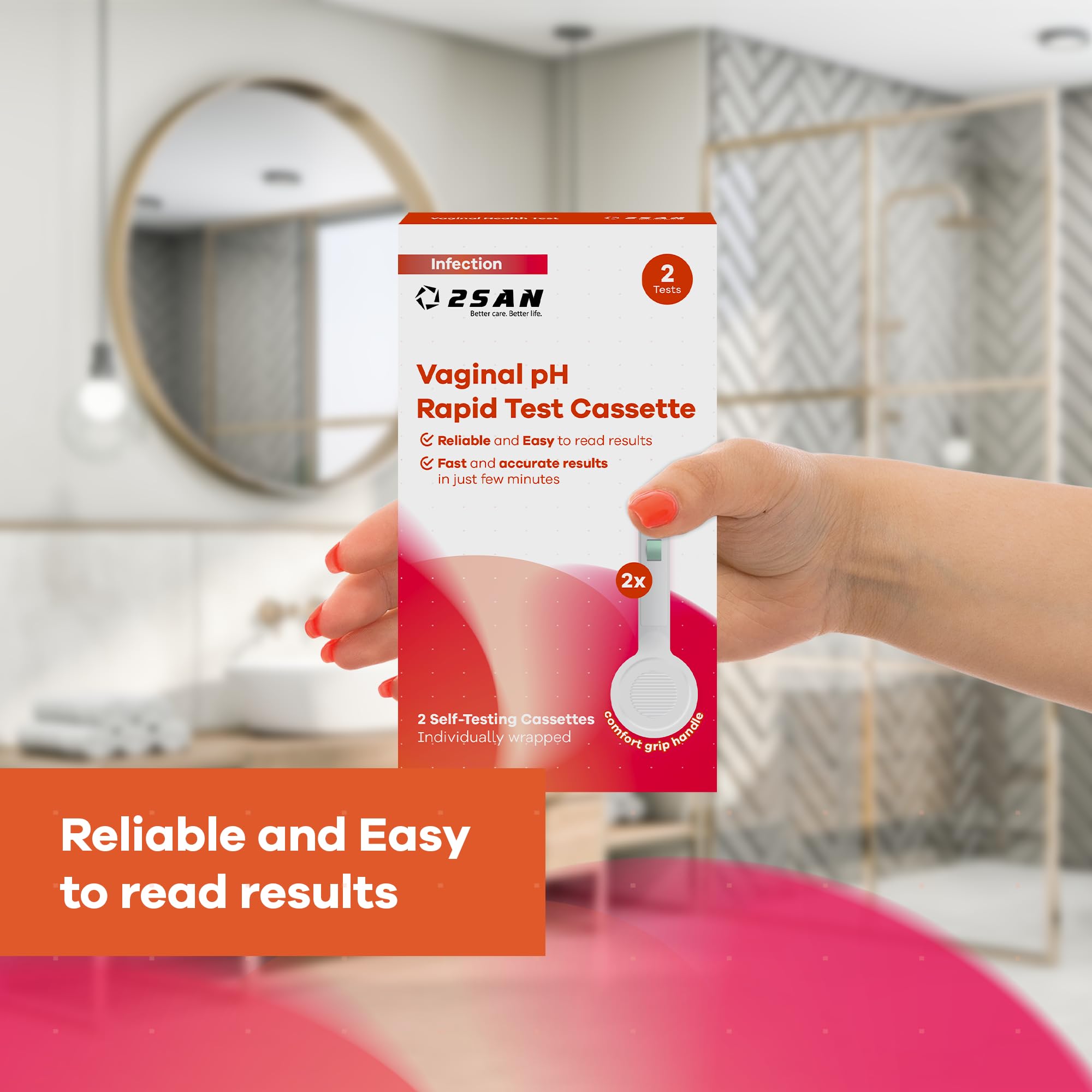2San ergonomic cassette design protects skin and simplifies testing