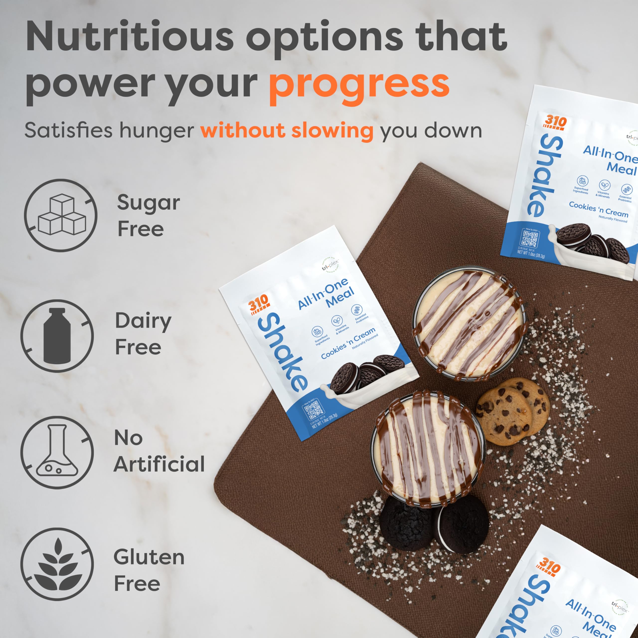 310 Nutrition fiber-rich vegan shake supporting digestion and balance