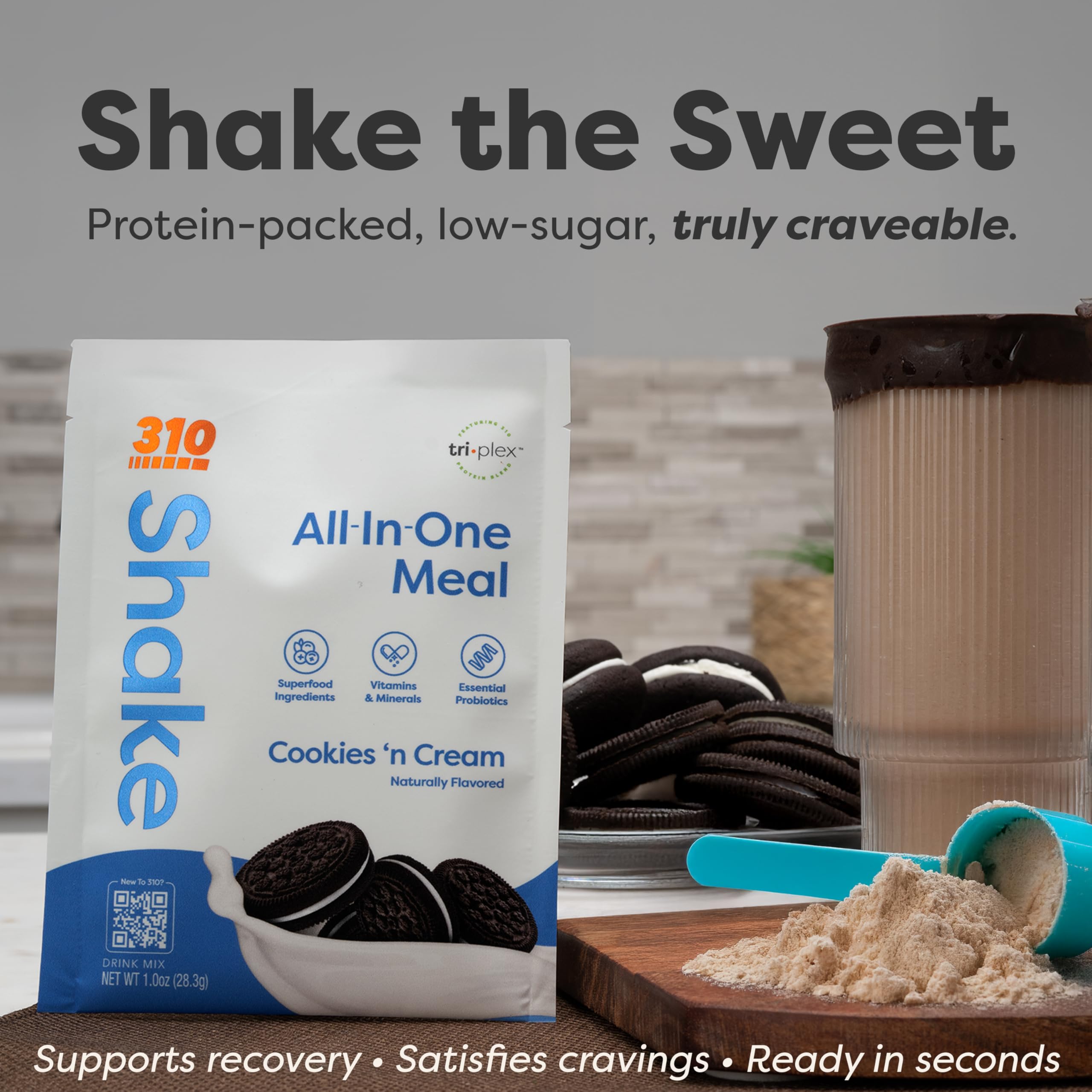 310 Nutrition on-the-go shake setup with handy shaker cup
